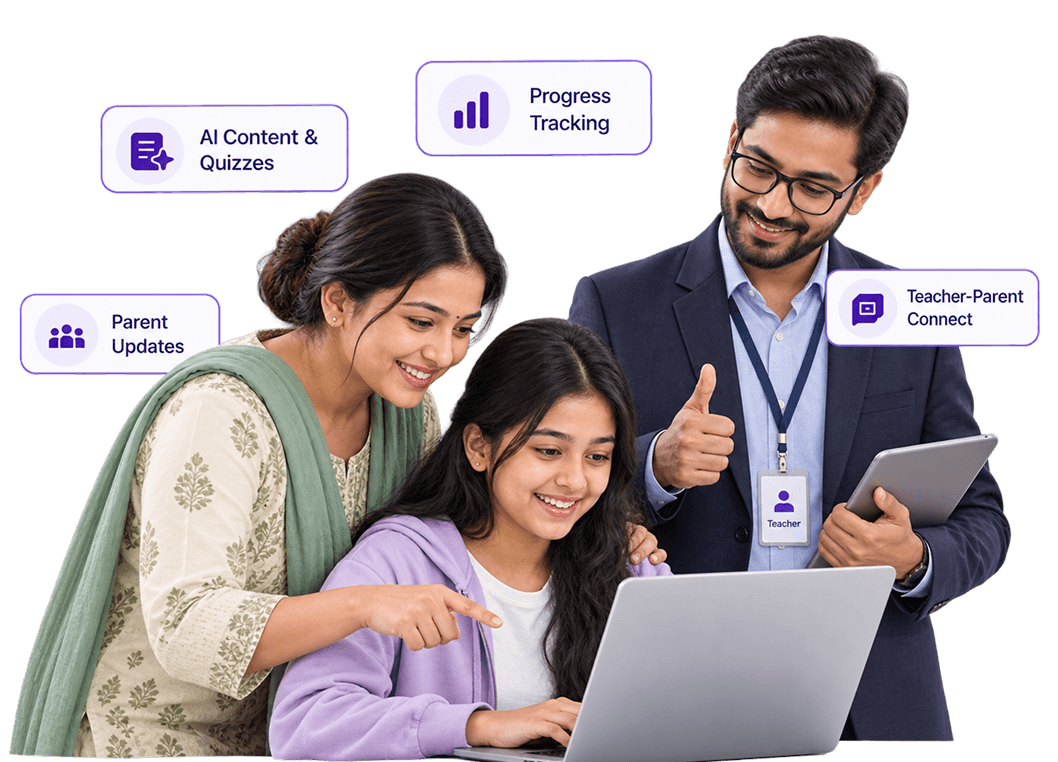 Teacher connected with students and parents through Plexler